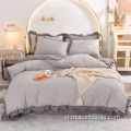 Cô gái Duvet Cover 100% Cotton Seersucker Bộ đồ giường Set